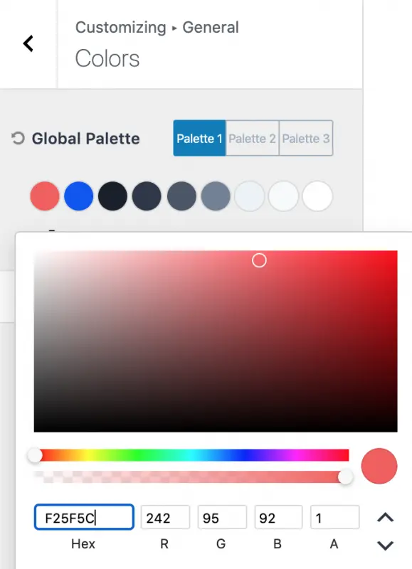 Paleta de colores Kadence